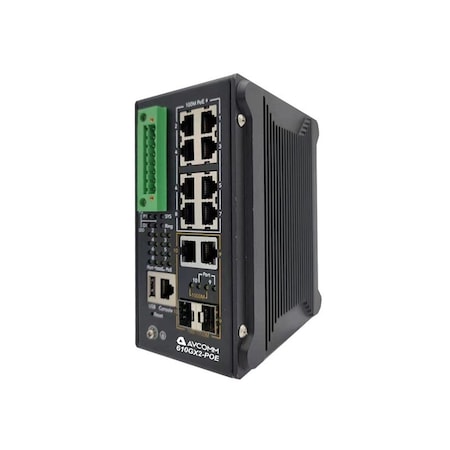 Avcomm 10-Port Fully Managed Industrial PoP Ethernet Switch 610GX2-POE